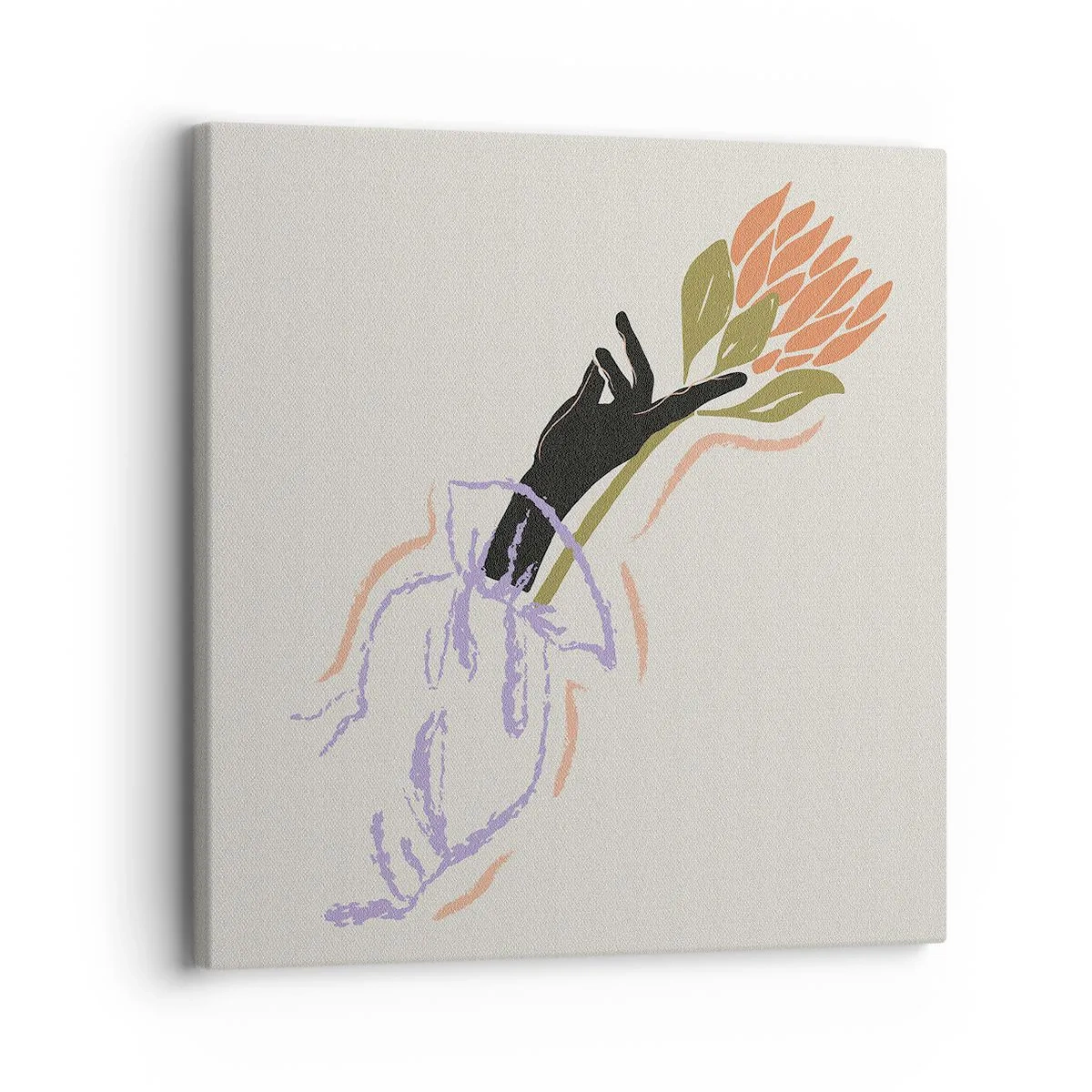 Quadro su tela - Stampe su Tela - Tocco delicato - 30x30 cm