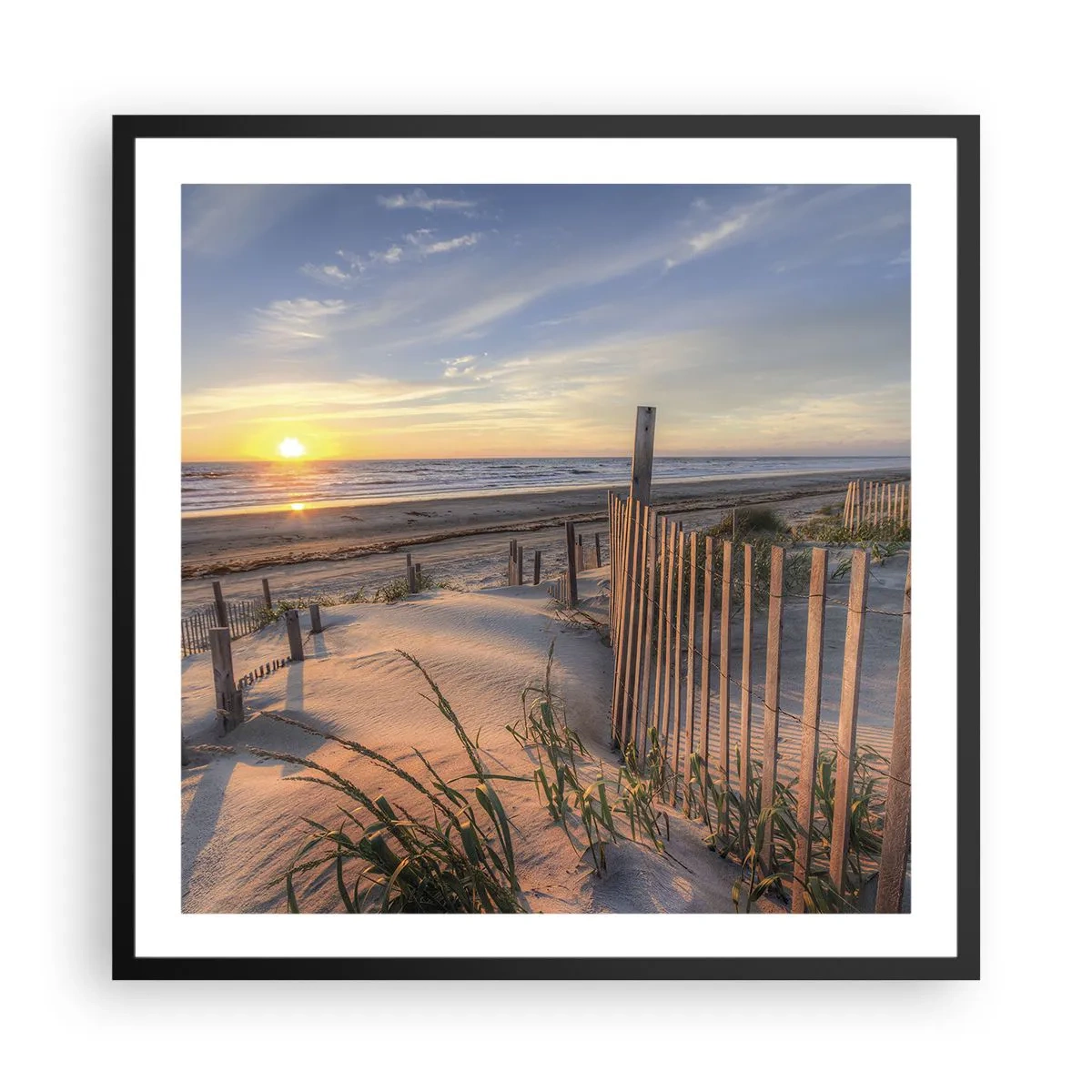 Poster in cornice nera - Luci e ombre del vento - 60x60 cm