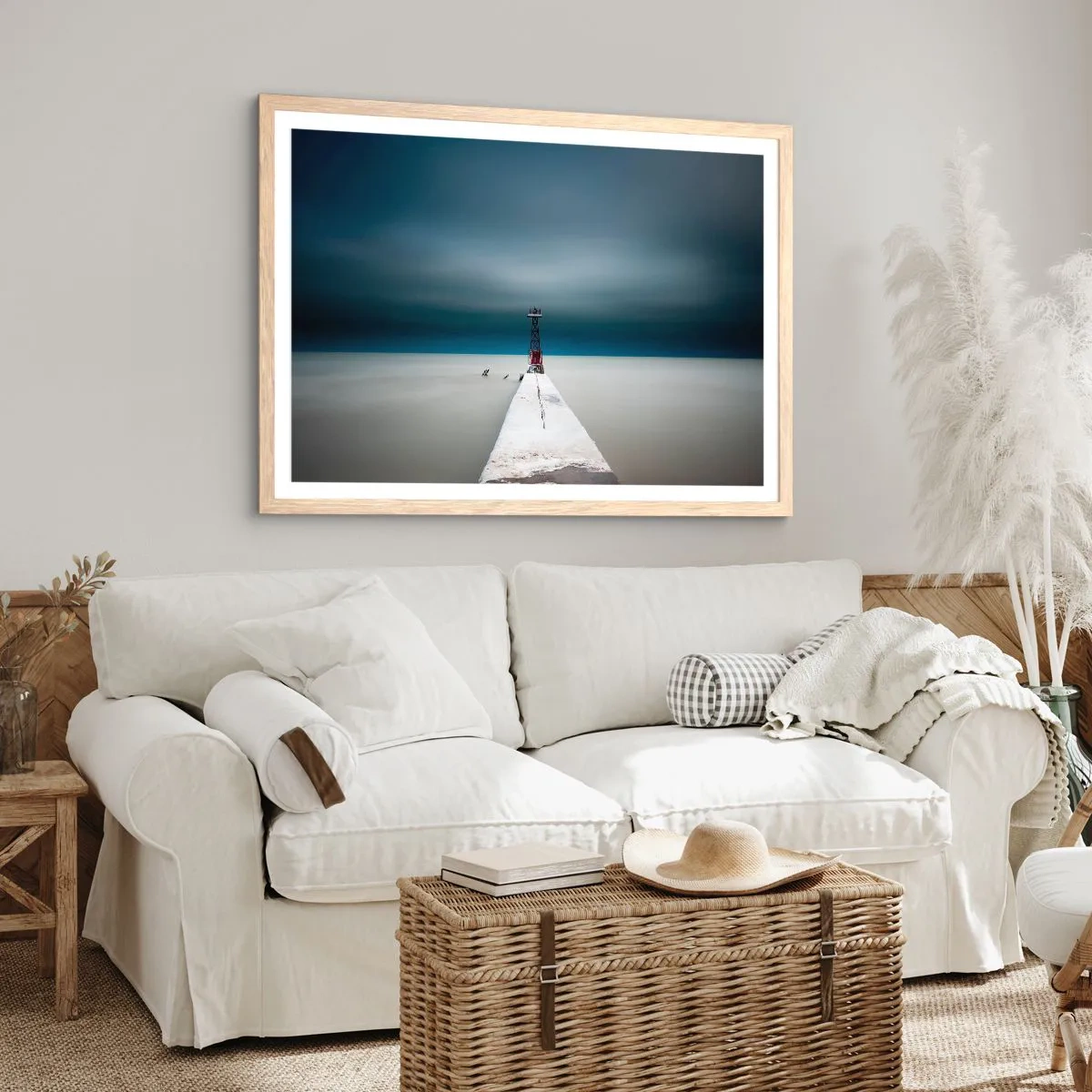 Poster in cornice rovere chiaro - Incontrando l'infinito - 50x40 cm