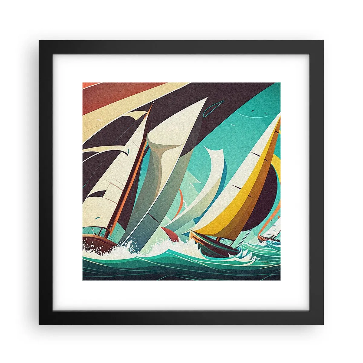 Poster in cornice nera - Compagne degli elementi - 30x30 cm
