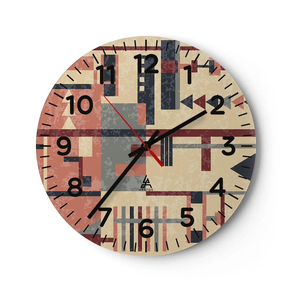 Orologio da parete - Orologio in Vetro - Combinazione di orizzontali e verticali - 30x30 cm