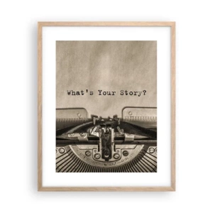 Poster in cornice rovere chiaro - Rispondimi - 40x50 cm