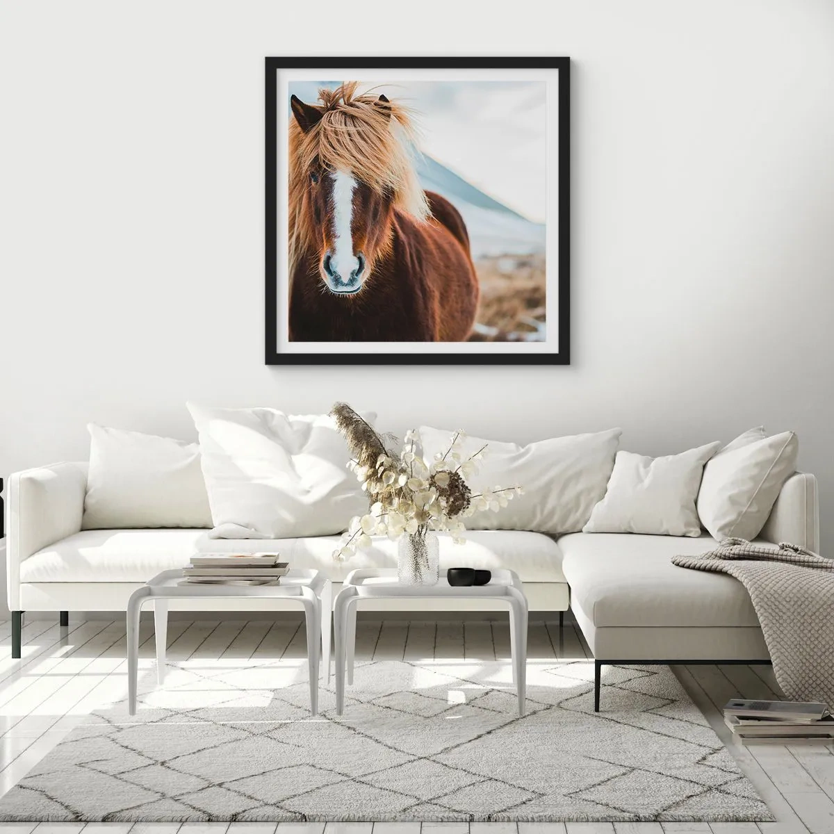 Poster in cornice nera - Senti la libertà? - 50x50 cm