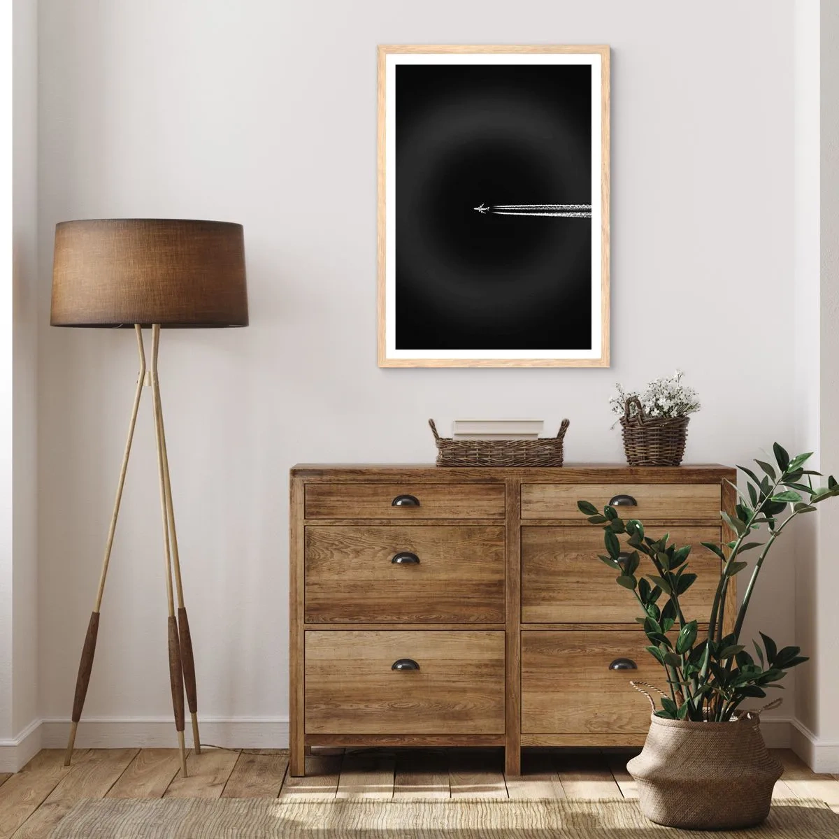 Poster in cornice rovere chiaro - In un'altra dimensione - 70x100 cm