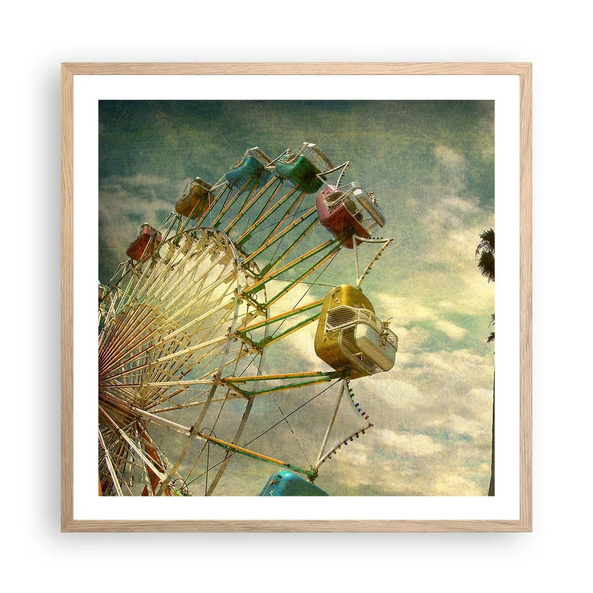 Poster in cornice rovere chiaro - Il divertimento comincia... - 60x60 cm