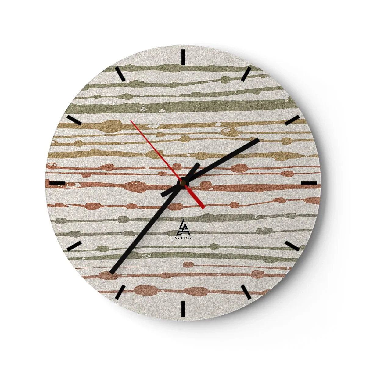 Orologio da parete - Orologio in Vetro - La notazione musicale dei colori - 40x40 cm