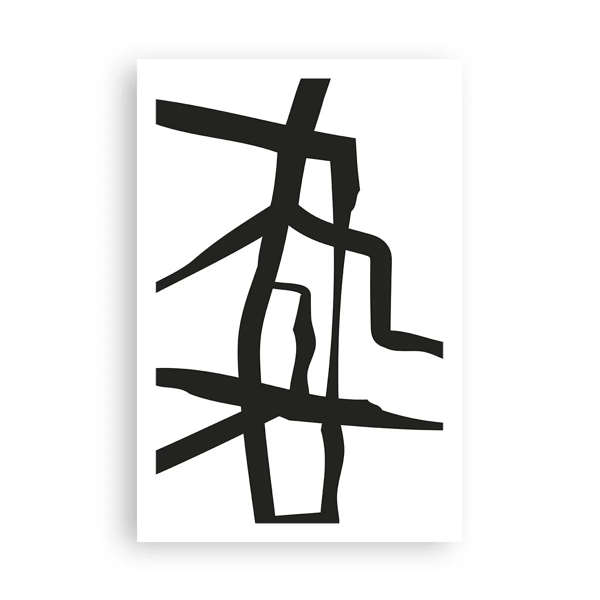 Poster - Struttura bianca e nera - 61x91 cm