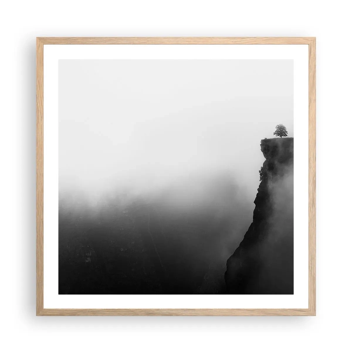 Poster in cornice rovere chiaro - Al confine del mondo - 60x60 cm