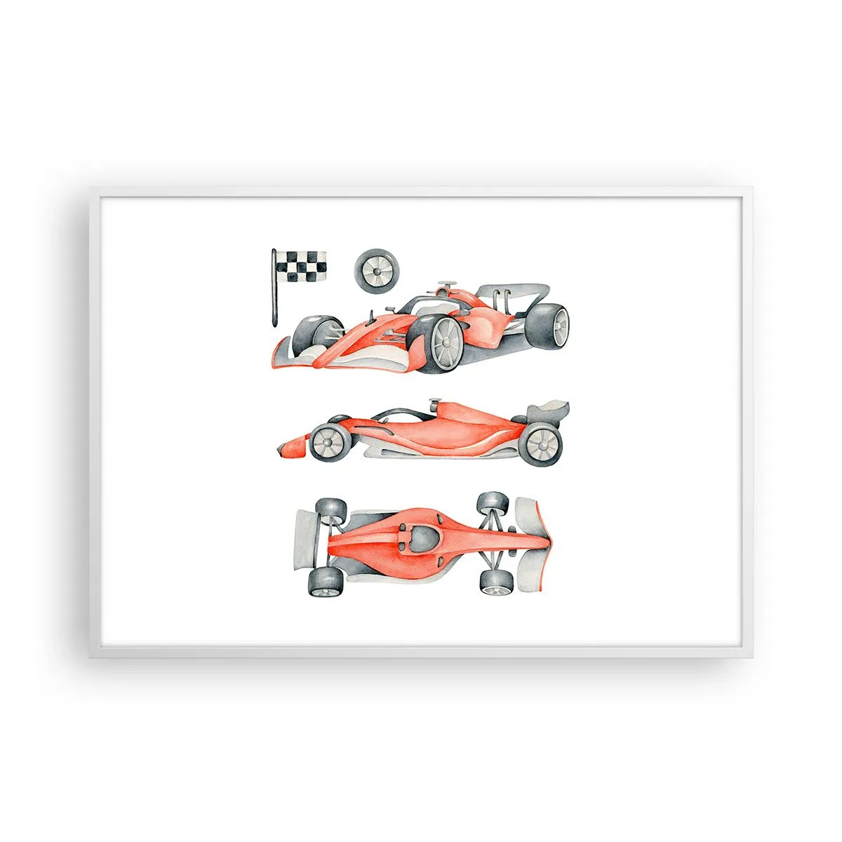 Poster in cornice bianca - Inseguendo i sogni - 100x70 cm