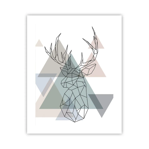 Poster - Nel bosco geometrico - 40x50 cm
