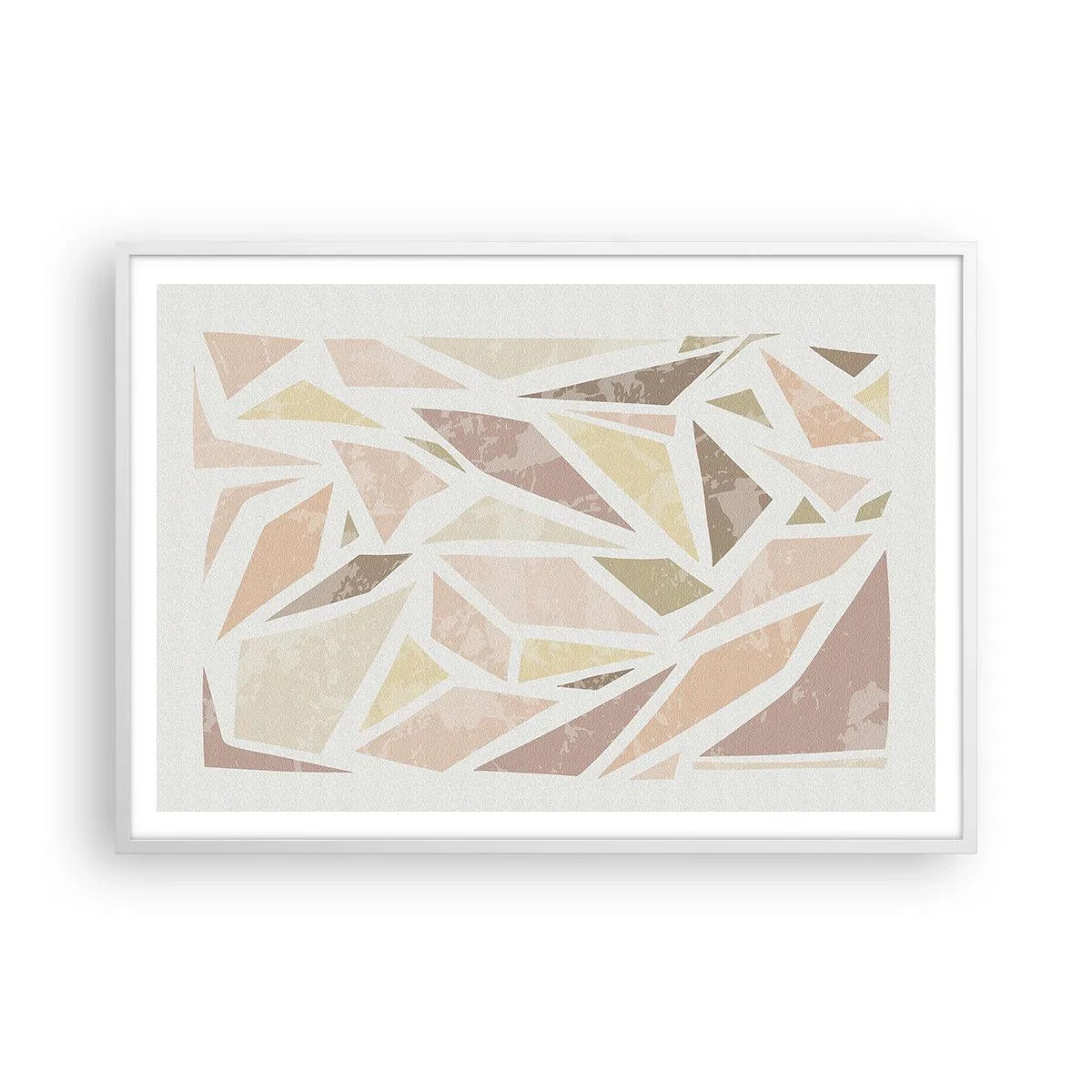 Poster in cornice bianca - Composizione da vetrata - 100x70 cm