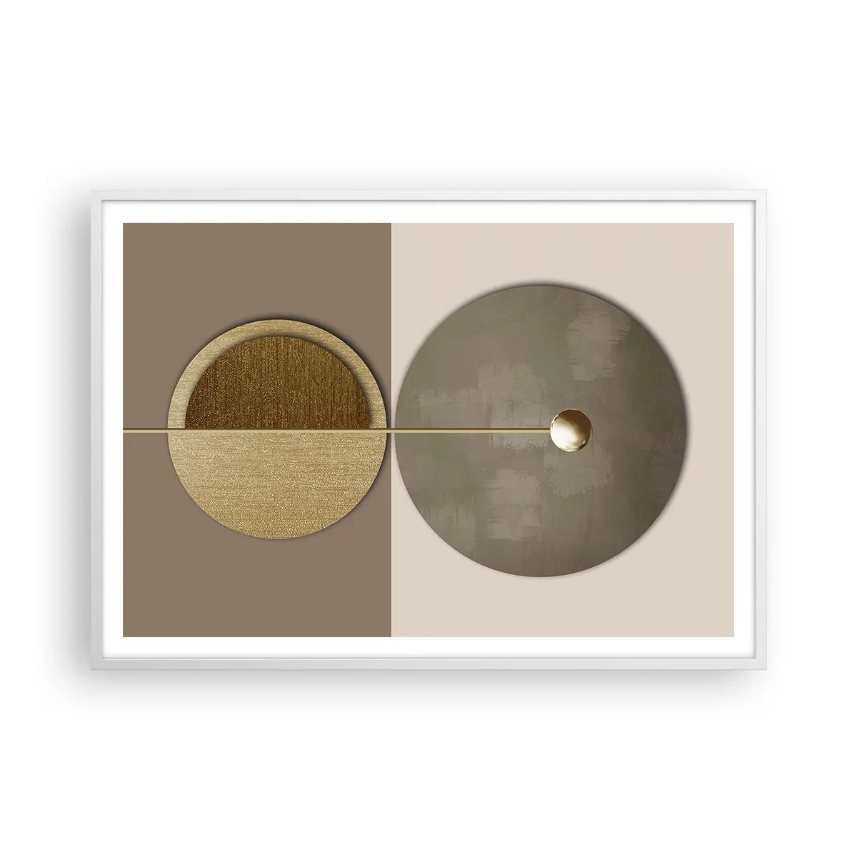 Poster in cornice bianca - Equilibrio perfetto - 100x70 cm