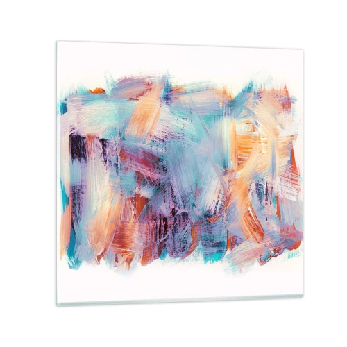 Quadro su vetro - Caos colorato - 70x70 cm