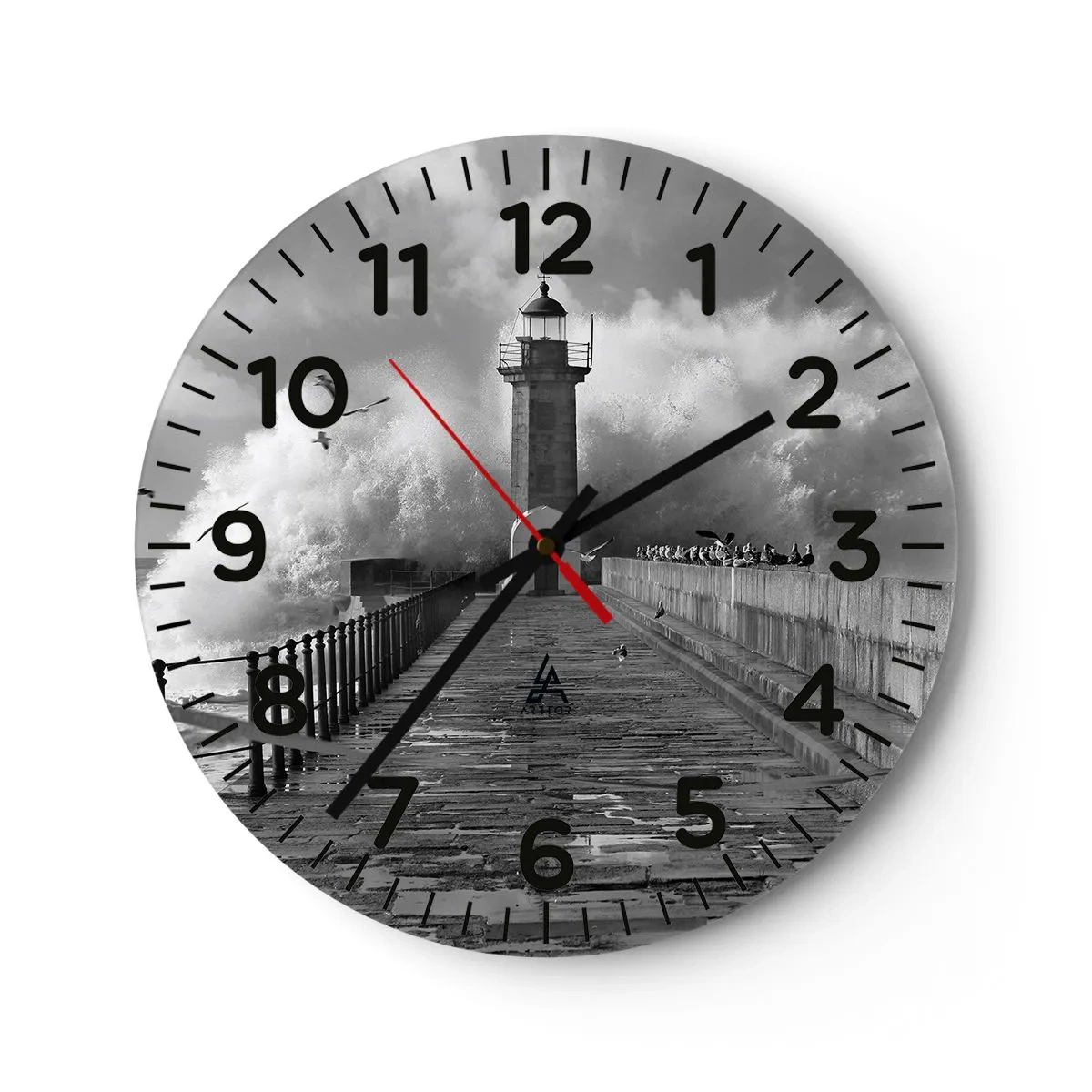 Orologio da parete - Orologio in Vetro - Senza paura - 40x40 cm