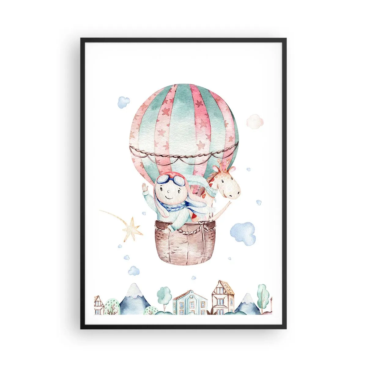 Poster in cornice nera - Torniamo presto! - 70x100 cm