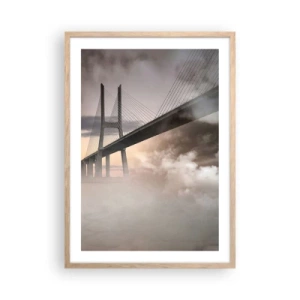 Poster in cornice rovere chiaro - Sul fiume che non c'è - 50x70 cm