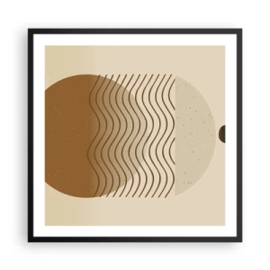 Poster in cornice nera - Sull'origine delle figure geometriche - 60x60 cm