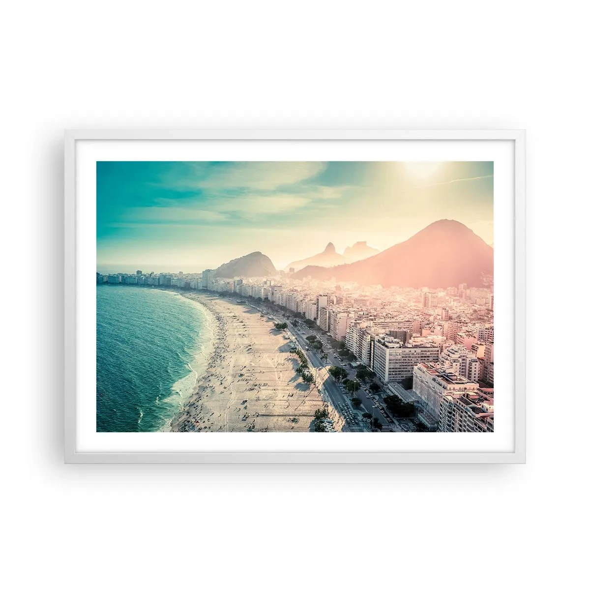 Poster in cornice bianca - Vacanze senza fine a Rio - 70x50 cm