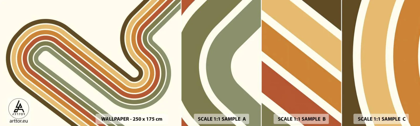 Campione Di Fotomurale Standard Eco - Zig zag fino alla meta - Astrazione, Pezzo, Modello moderno - 100x30 cm