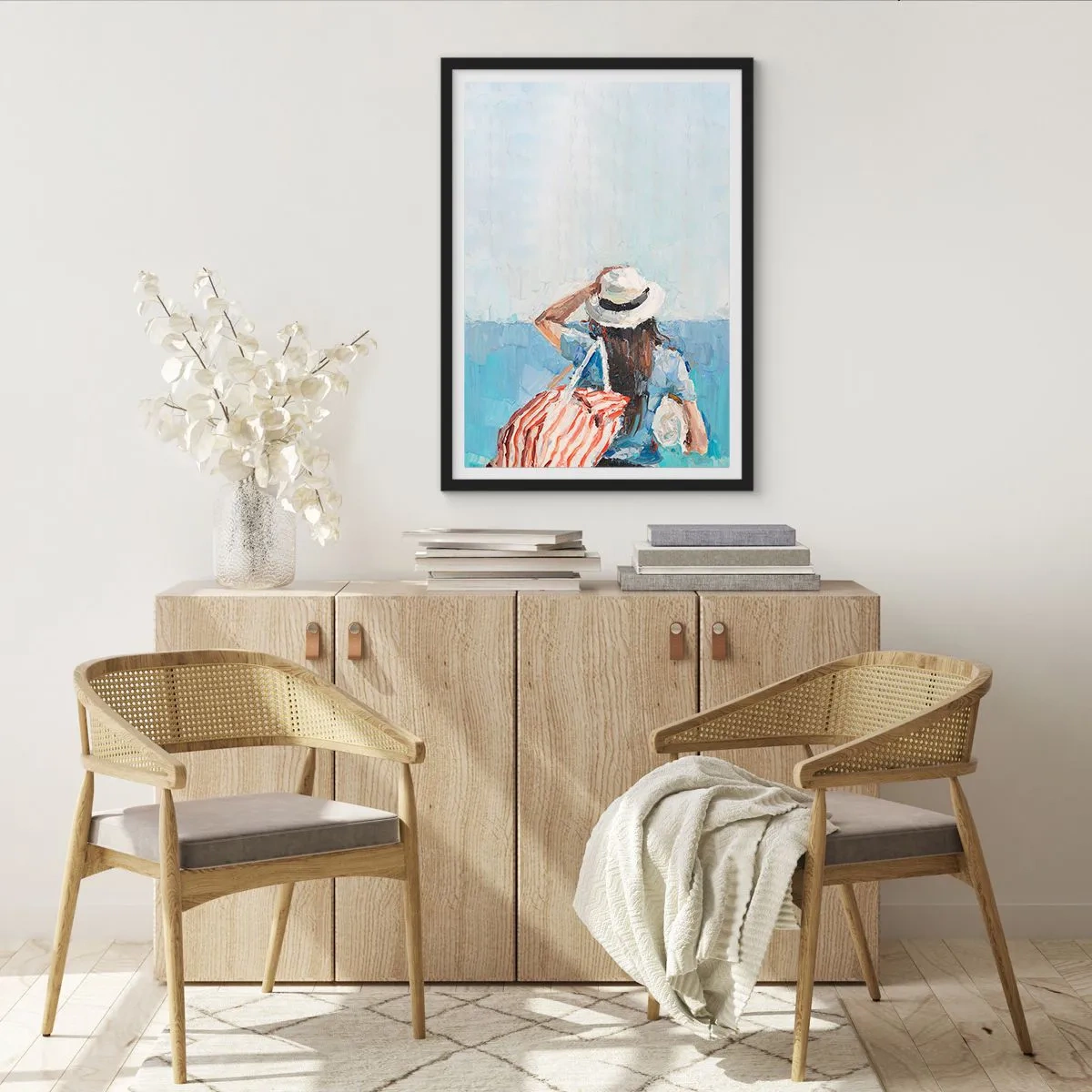 Poster in cornice nera - Benvenuti in vacanza - 40x50 cm