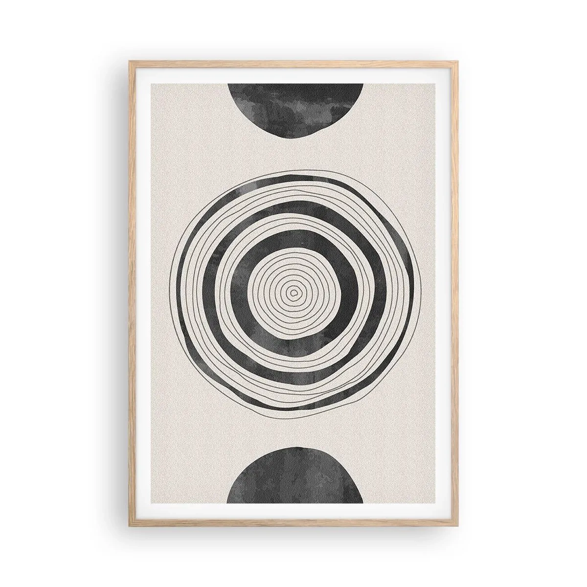 Poster in cornice rovere chiaro - Conta ciò che sta in mezzo - 70x100 cm