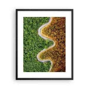Poster in cornice nera - Confine e separazione - 40x50 cm