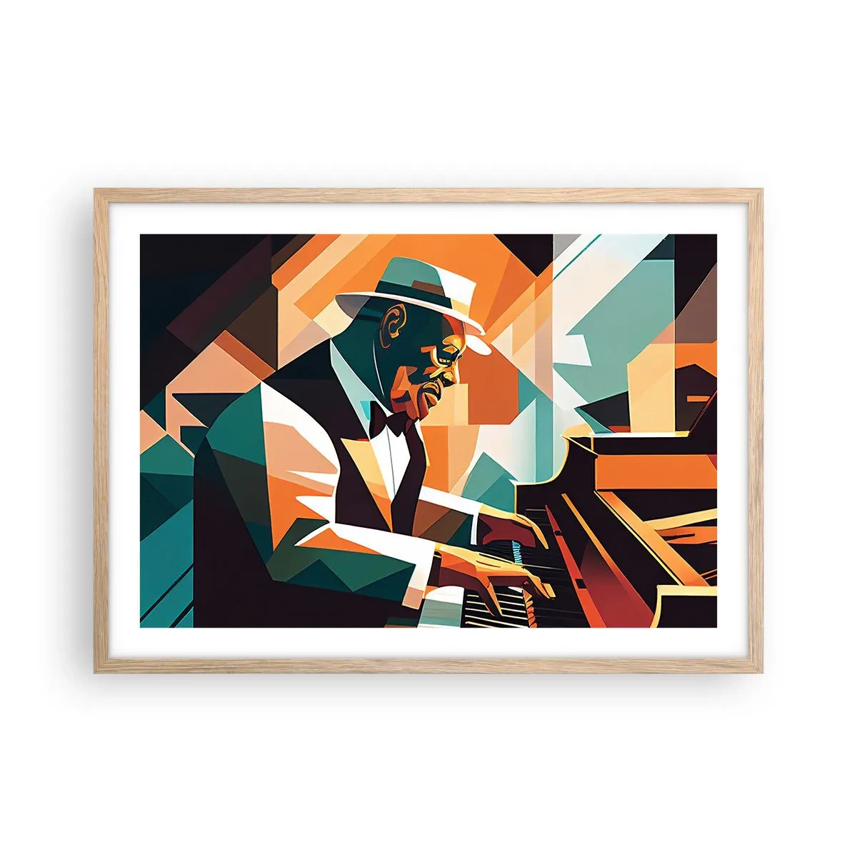 Poster in cornice rovere chiaro - Tutto il jazz - 70x50 cm