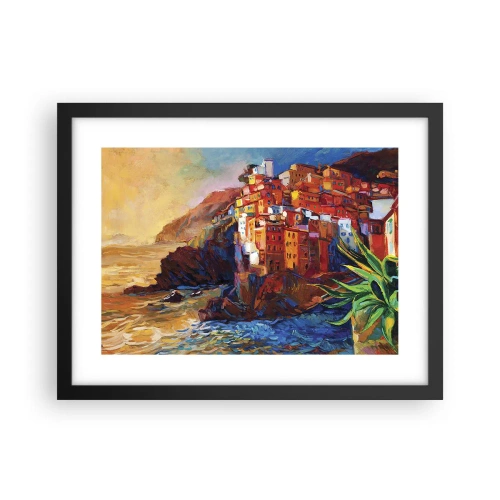 Poster in cornice nera - Atmosfera italiana - 40x30 cm