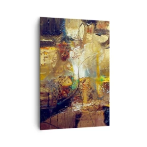 Quadro su tela - Stampe su Tela - Natura morta astratta dai colori caldi - 70x100cm - Freddo, più caldo, bollente - Decorazione murale moderna per soggiorno e camera da letto ARTTOR