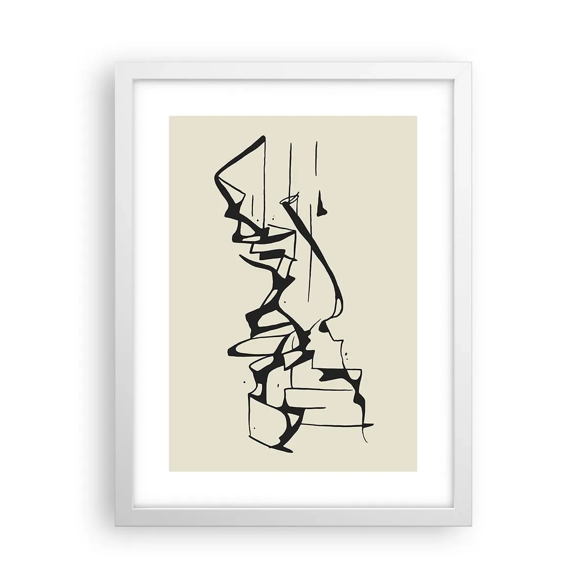 Poster in cornice bianca - Forse è un paesaggio - 30x40 cm