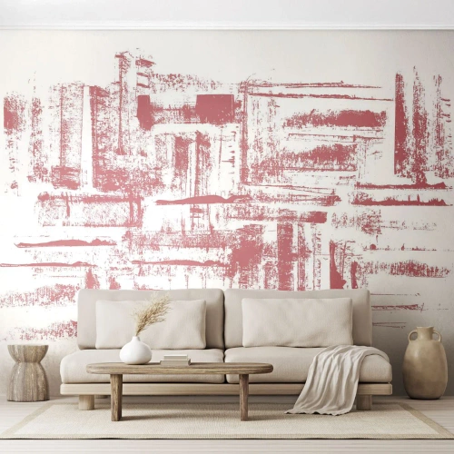 Fotomurale su misura Premium Sand - Città rossa - Astrazione, Grafica, Pittura