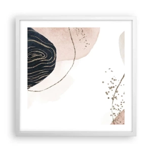 Poster in cornice bianca - Tutto scorre - 50x50 cm