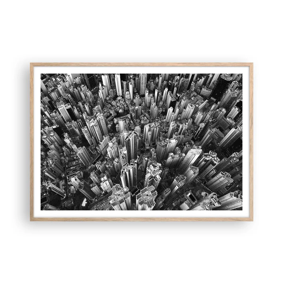 Poster in cornice rovere chiaro - Ancora più in alto - 100x70 cm