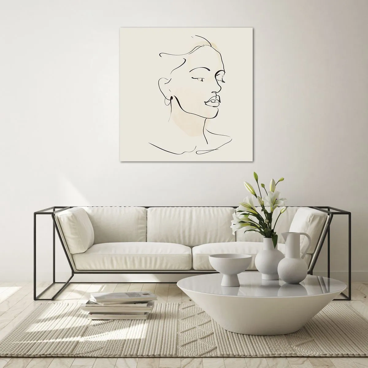 Quadro su vetro - Linea sicura - 70x70 cm