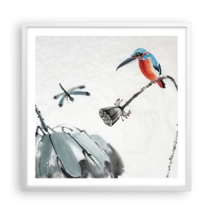 Poster in cornice bianca - La vita del prato - 60x60 cm