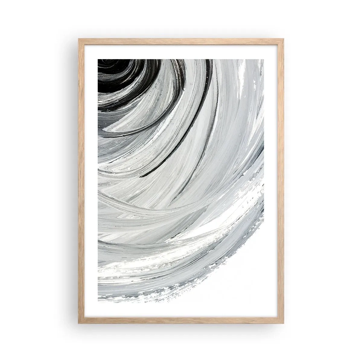 Poster in cornice rovere chiaro - Composizione orbitale - 50x70 cm
