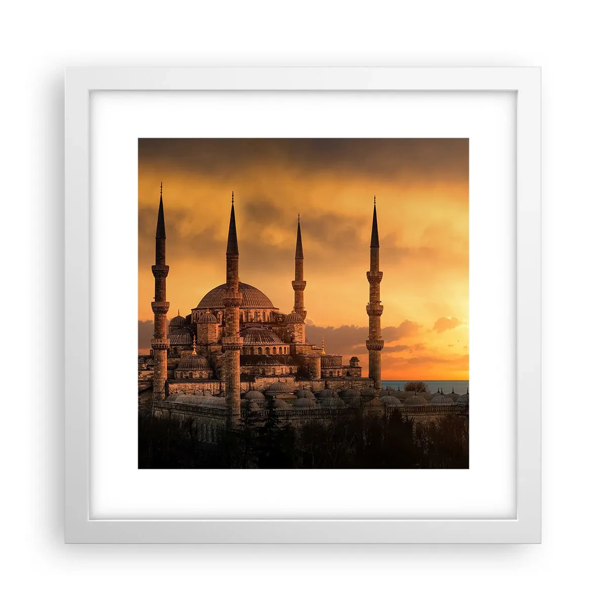 Poster in cornice bianca - Dio è grande - 30x30 cm