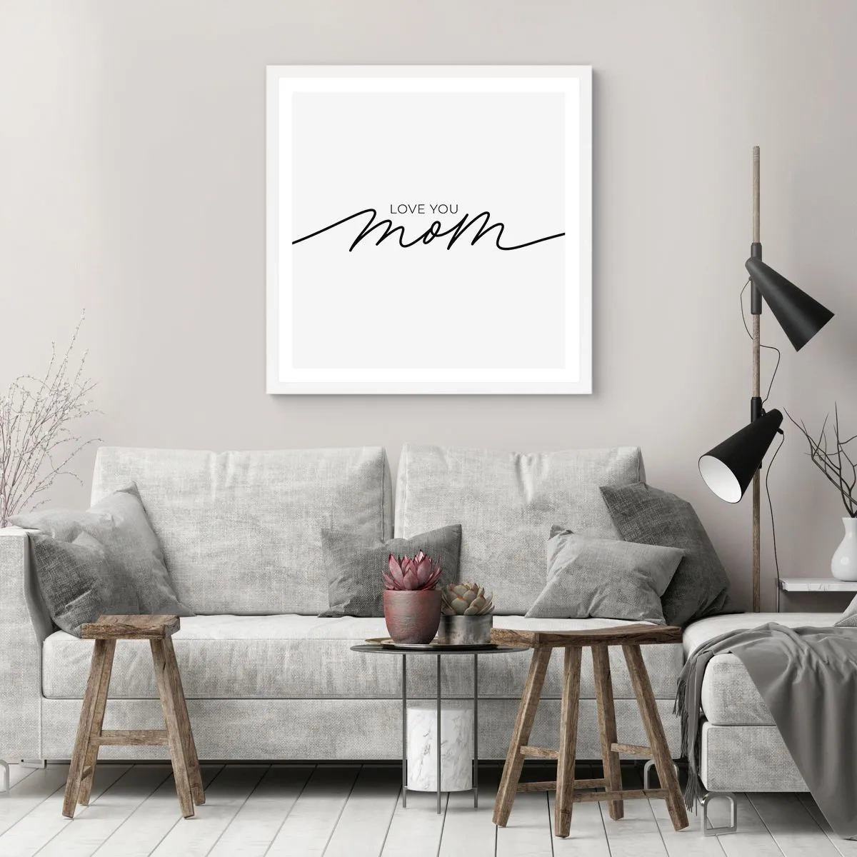 Poster in cornice bianca - Grande commozione - 30x30 cm