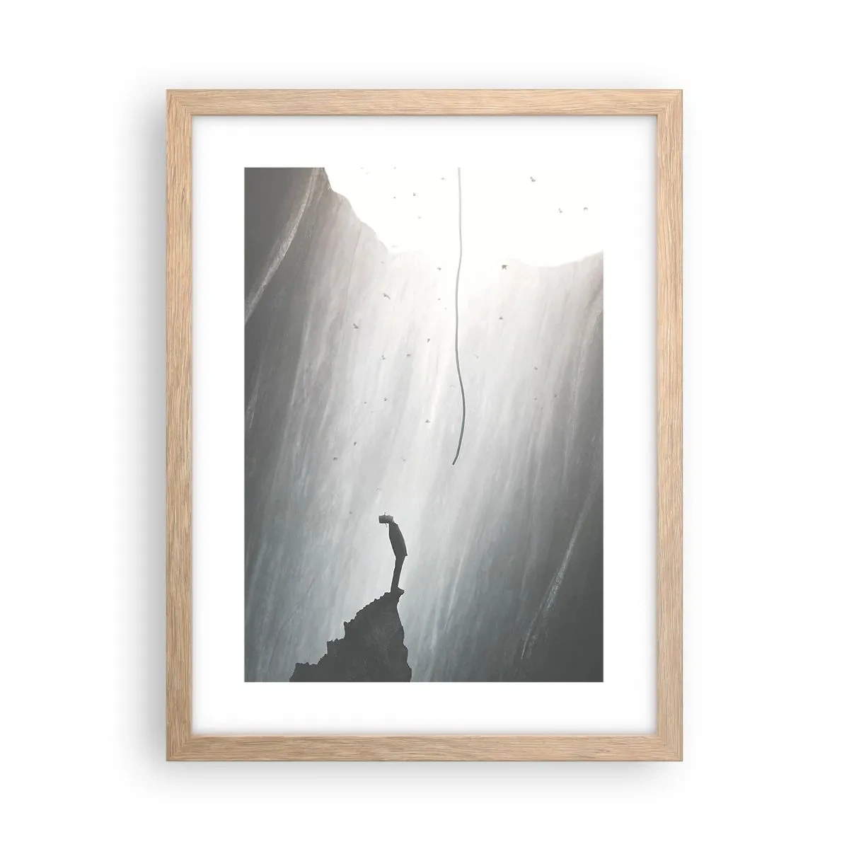 Poster in cornice rovere chiaro - C'è sempre una via d'uscita - 30x40 cm