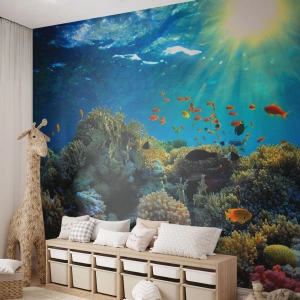 Fotomurali Autoadesivo Deluxe Sticker - Tesori sotto al mare - barriera corallina, Oceano, Marittimo - 450x315 cm
