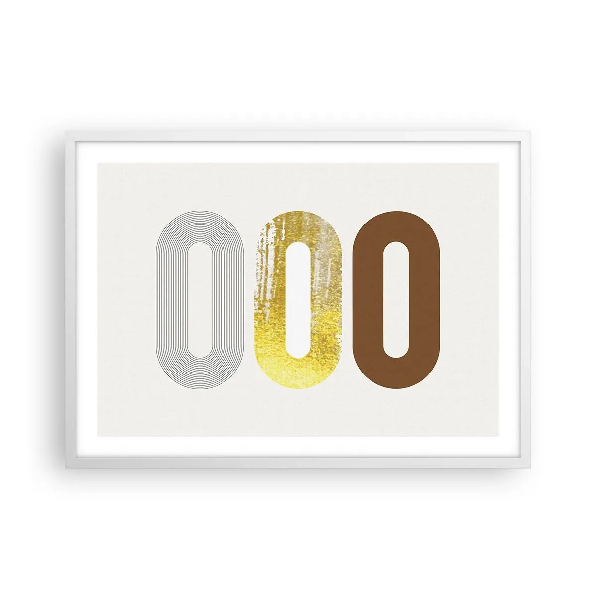 Poster in cornice bianca - Ohh! - 70x50 cm