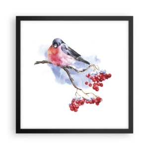 Poster in cornice nera - L'inverno a colori - 40x40 cm