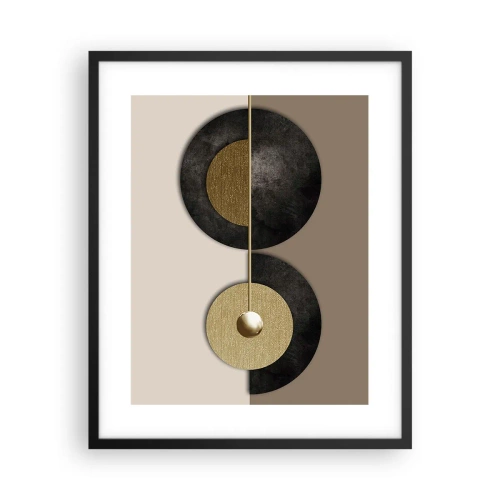 Poster in cornice nera - Variazioni attorno al cerchio - 40x50 cm