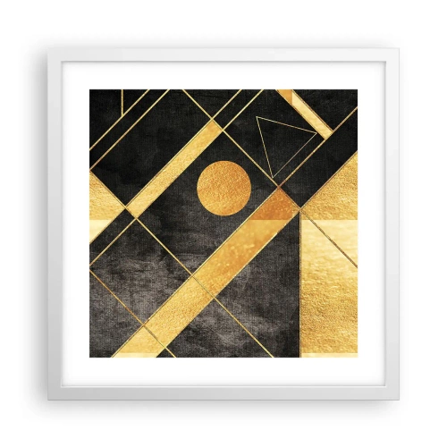 Poster in cornice bianca - Sole del deserto - 40x40 cm
