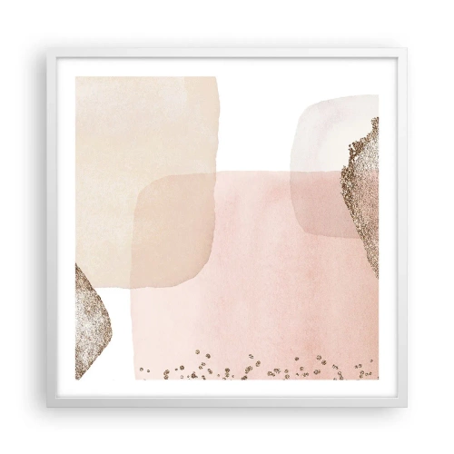 Poster in cornice bianca - Incontro attraverso il colore - 60x60 cm