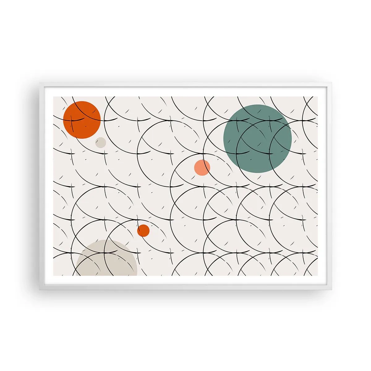 Poster in cornice bianca - Nello spirito della pop-art - 100x70 cm