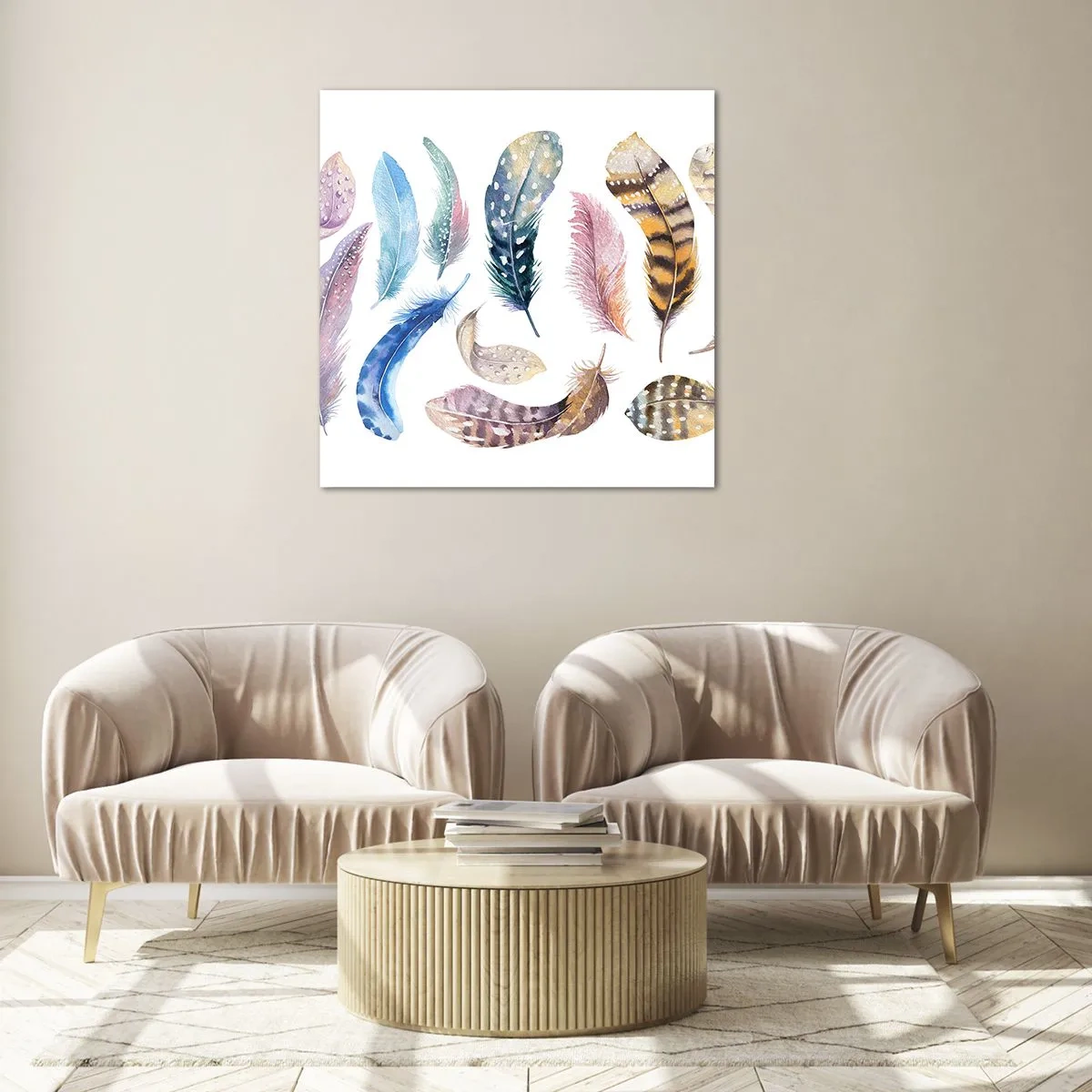 Quadro su vetro - Leggere, variopinte e multicolori - 50x50 cm