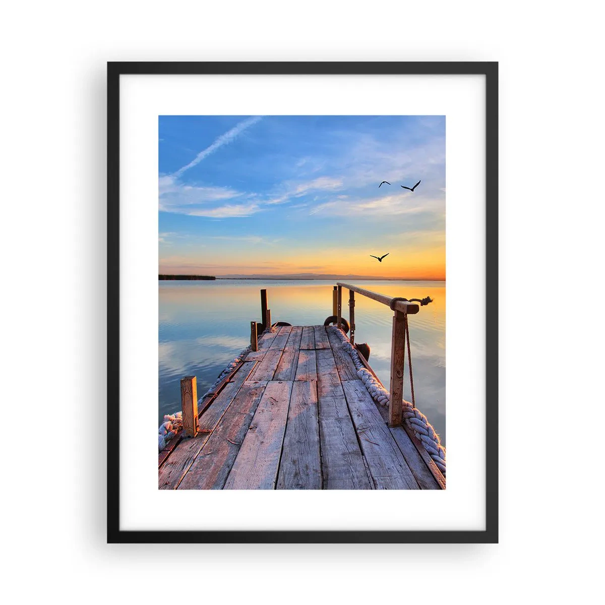 Poster in cornice nera - Camminando verso il sole - 40x50 cm