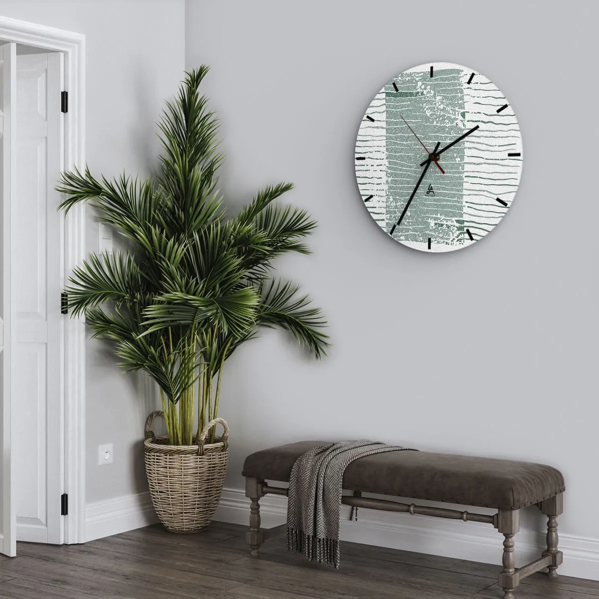 Orologio da parete - Orologio in Vetro - Astrazione marina - 30x30 cm