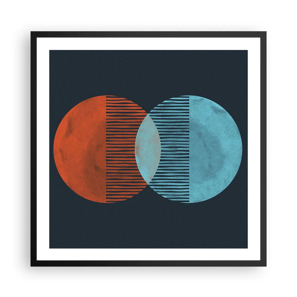 Poster in cornice nera - Fantasia astronomica - 60x60 cm